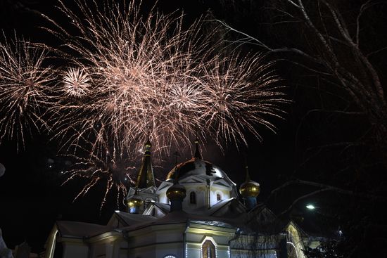 Празднование Рождества в городах России