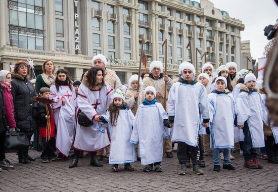 Рождественское благотворительное шествие "Алило" в Тбилиси