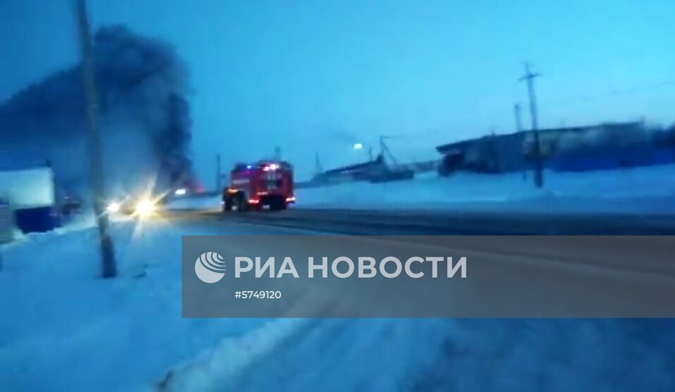 Пожар на цинковом заводе в Оренбургской области
