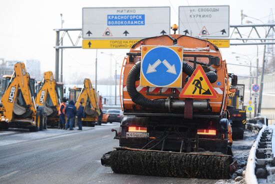 Тушинский тоннель затопило после провала грунта в шлюзе канала имени Москвы