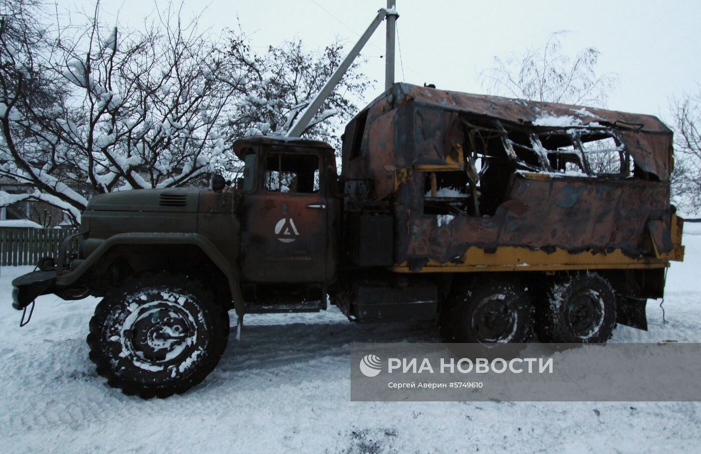 Последствия обстрела в Донецкой области