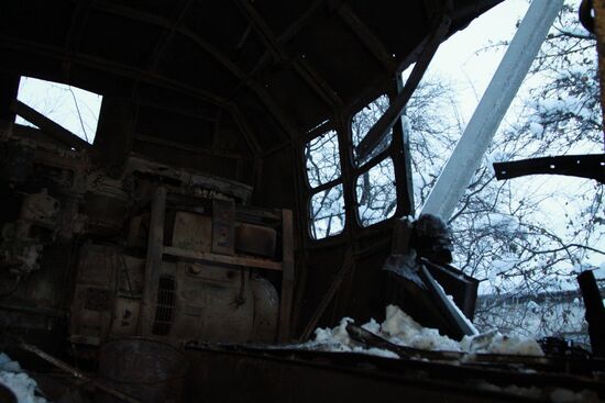 Последствия обстрела в Донецкой области