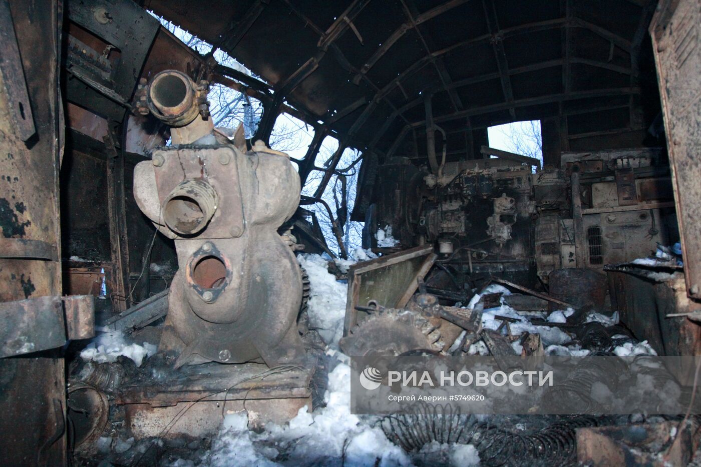 Последствия обстрела в Донецкой области