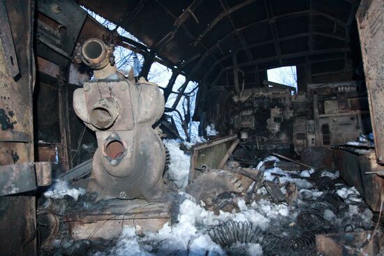 Последствия обстрела в Донецкой области