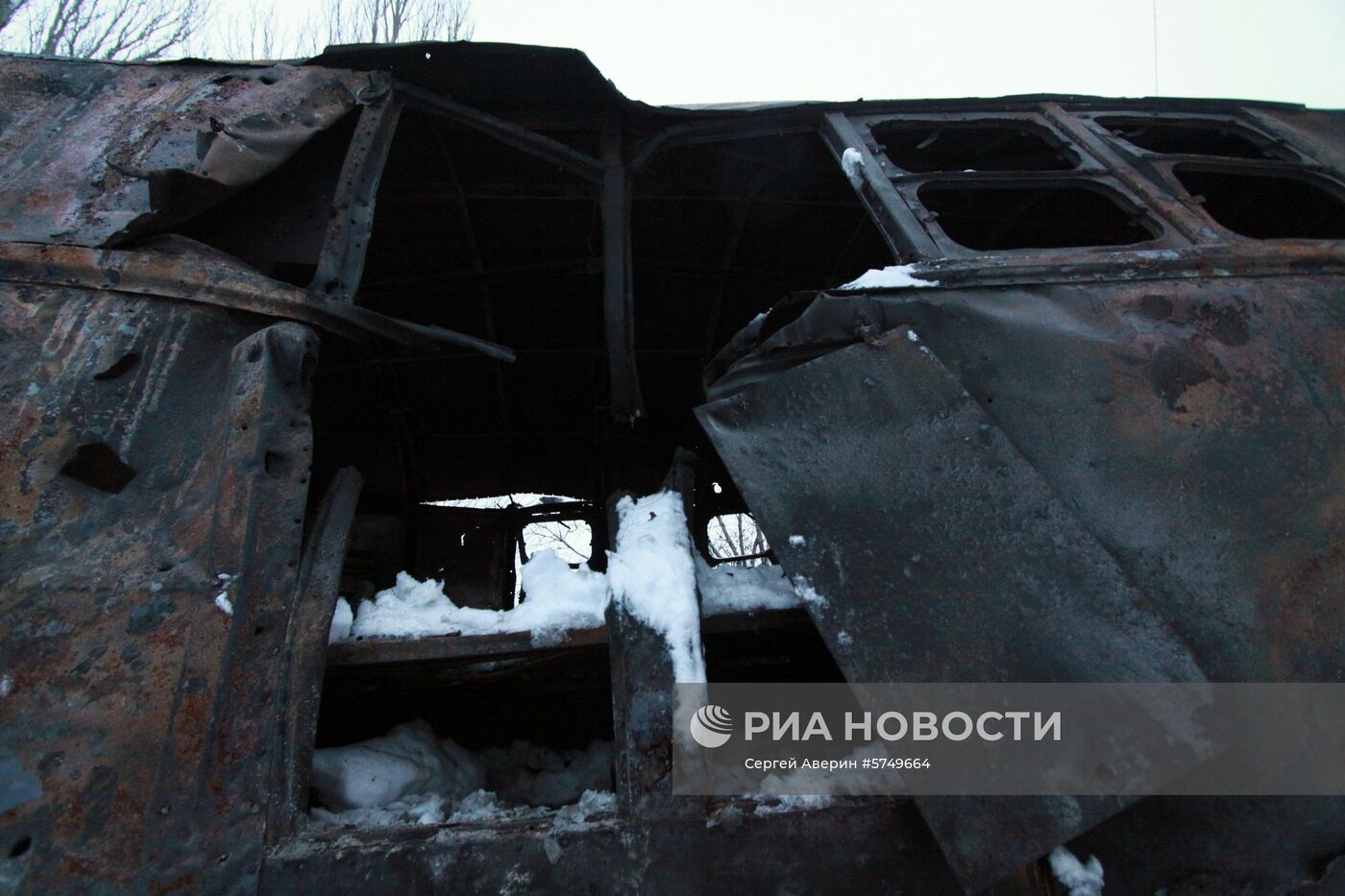 Последствия обстрела в Донецкой области