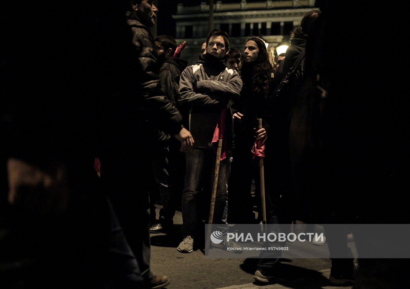 Акция в Афинах против визита Ангелы Меркель