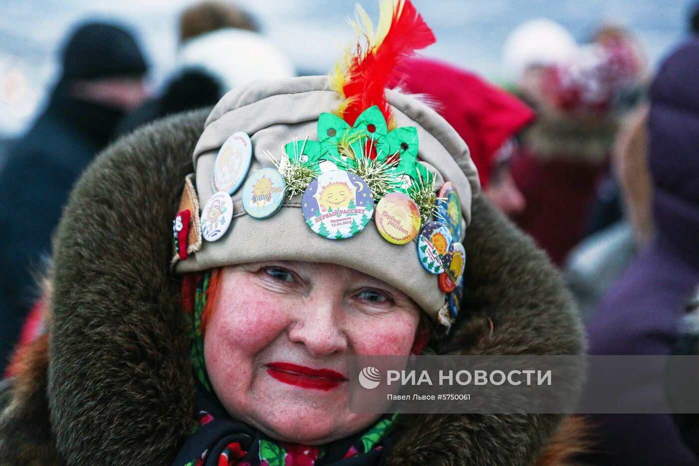 Встреча солнца в Мурманске после полярной ночи