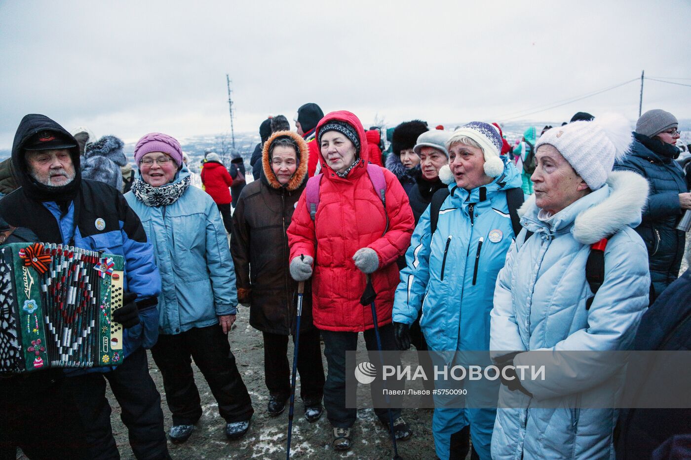 Встреча солнца в Мурманске после полярной ночи