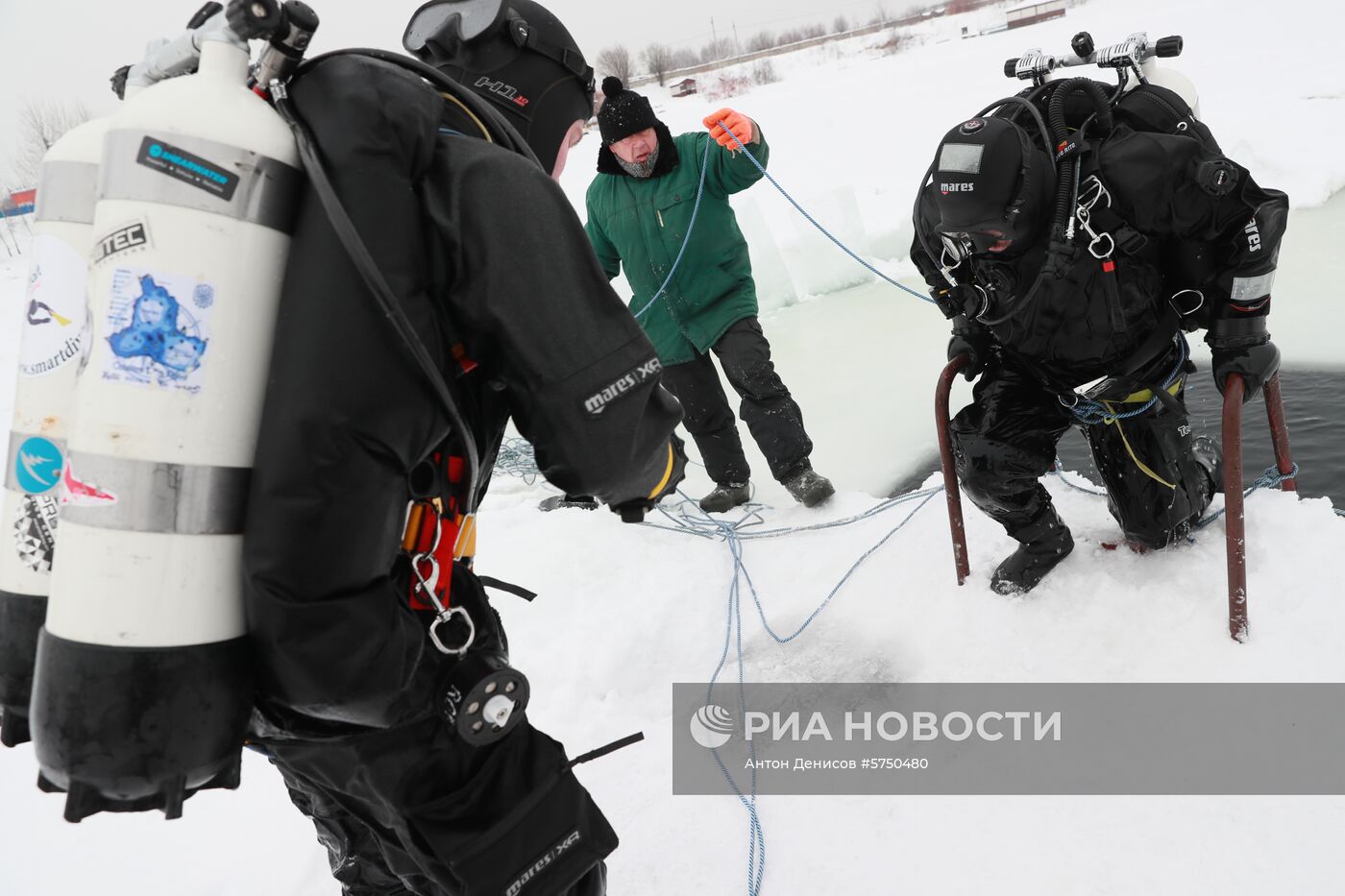 Подледное погружение в Московской области