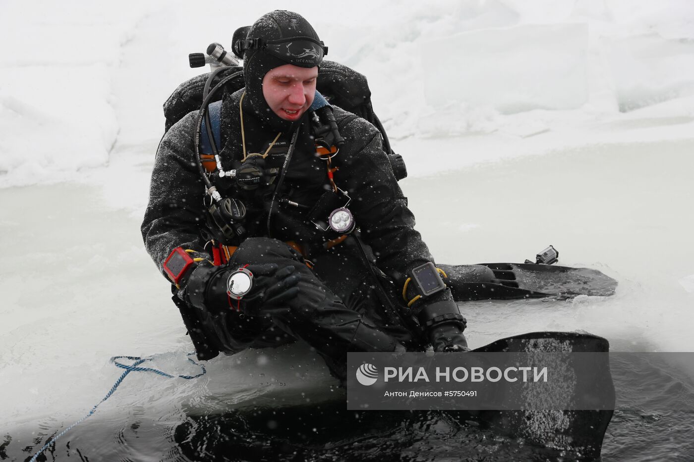 Подледное погружение в Московской области