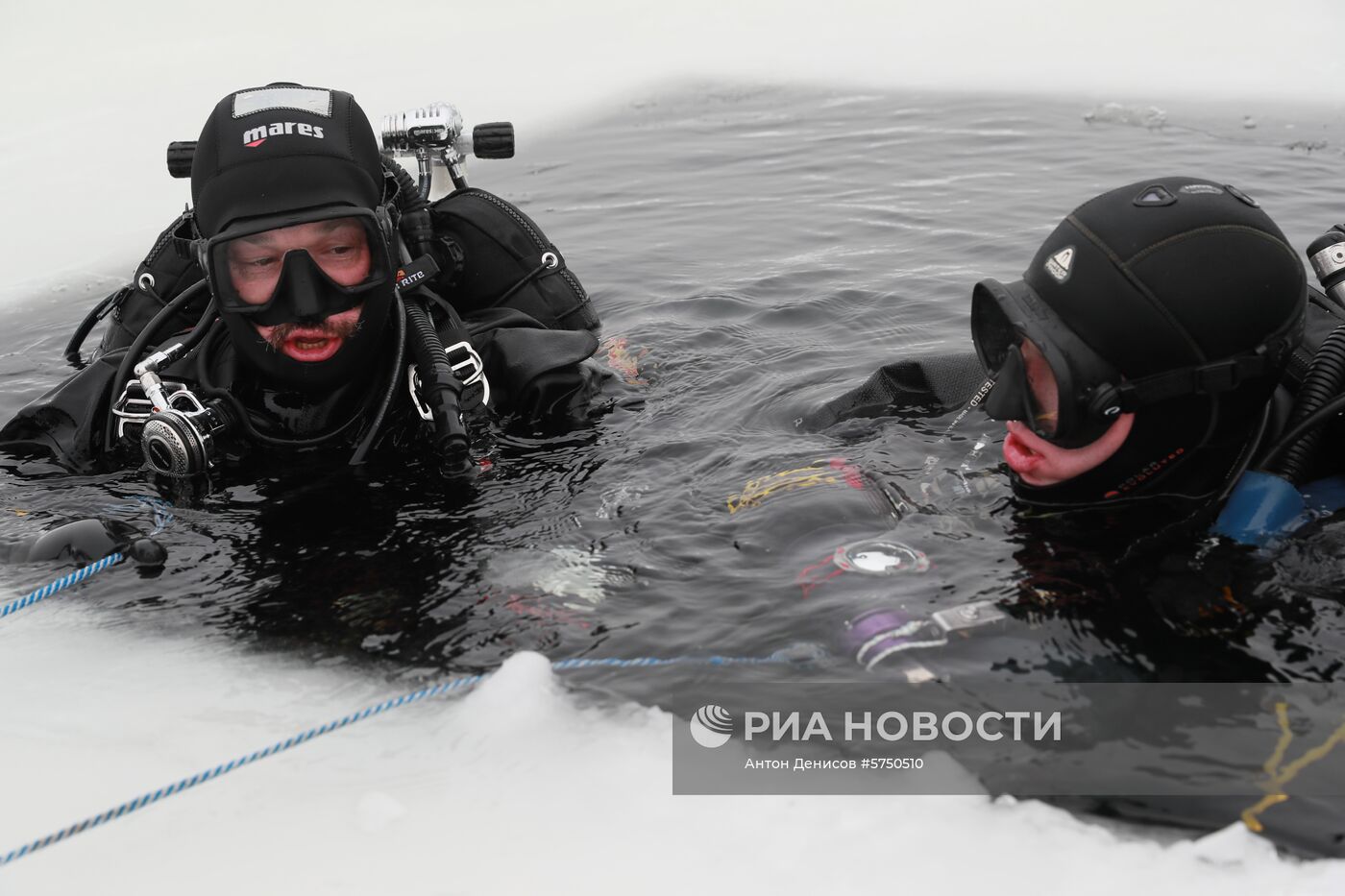 Подледное погружение в Московской области