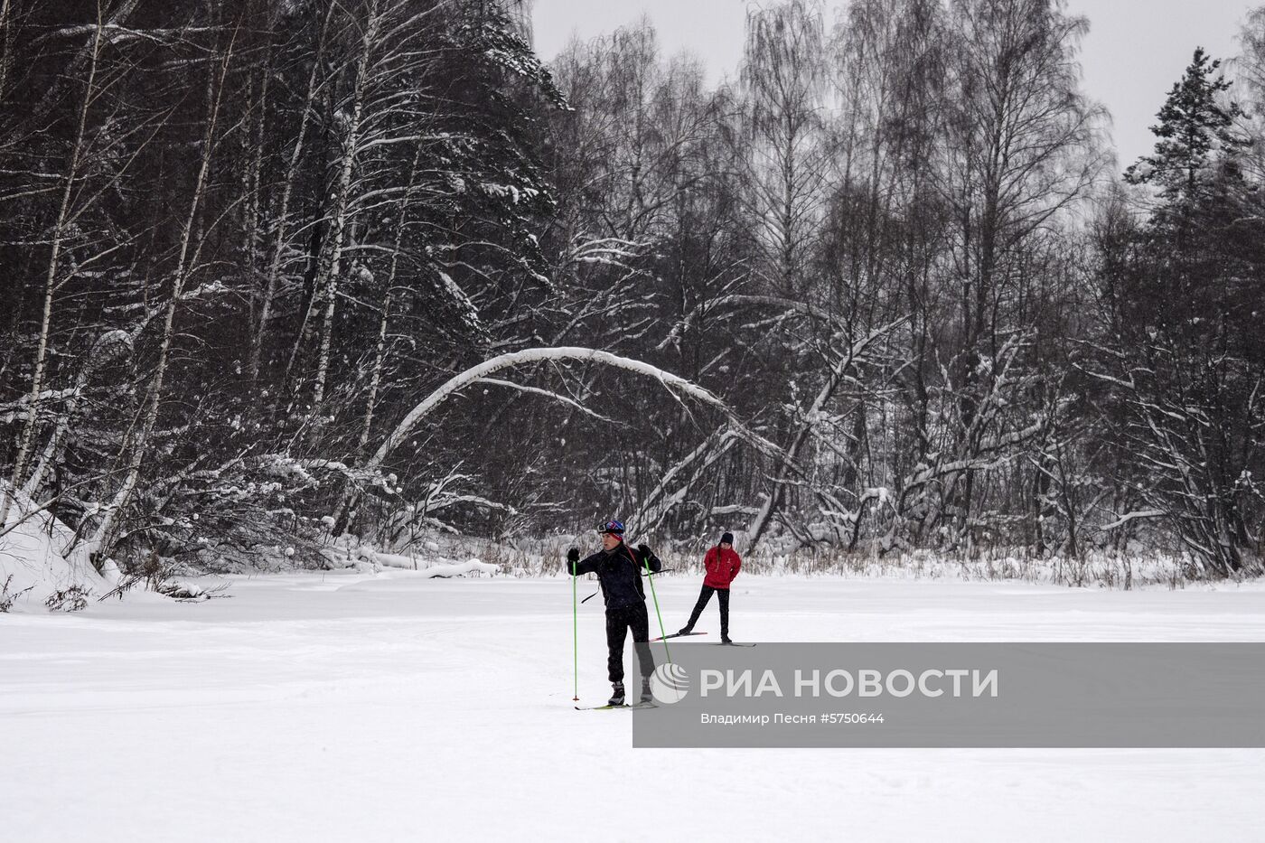Катание на лыжах в зоне отдыха «Битца»