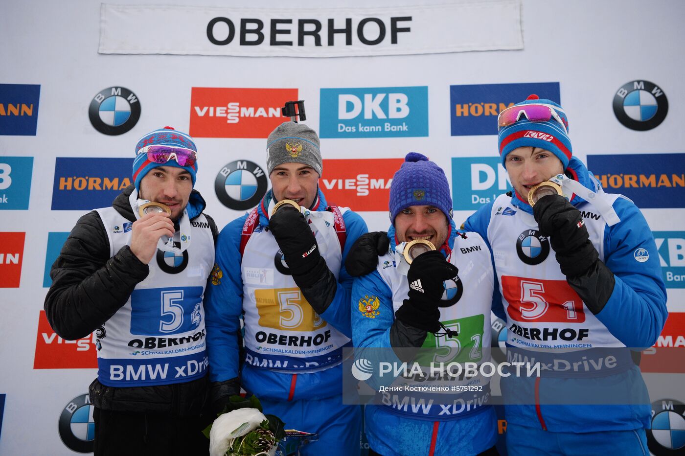 Биатлон. IV этап Кубка мира. Мужчины. Эстафета