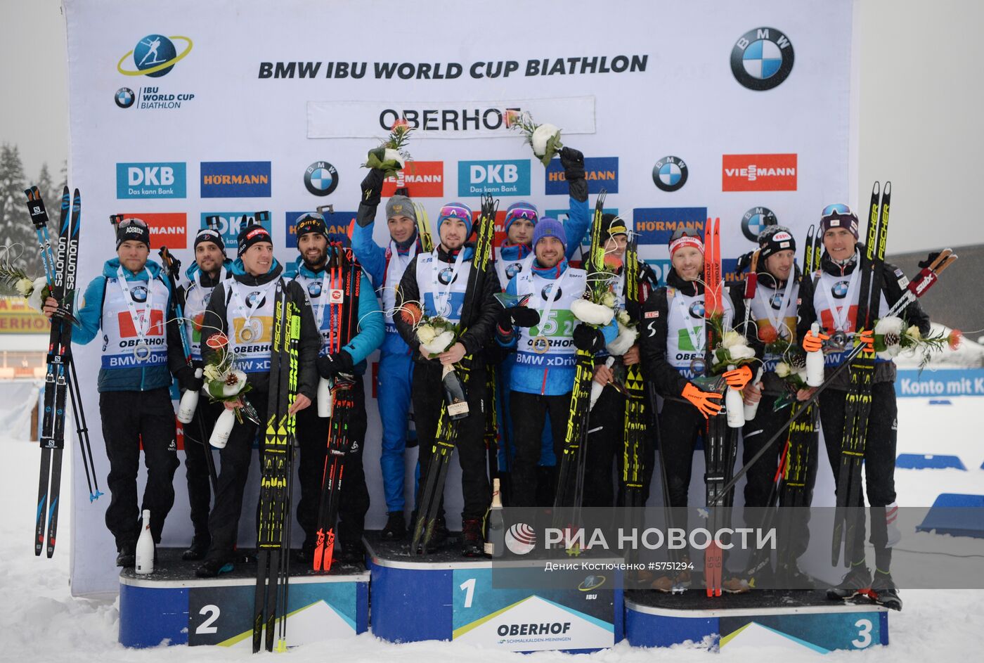 Биатлон. IV этап Кубка мира. Мужчины. Эстафета