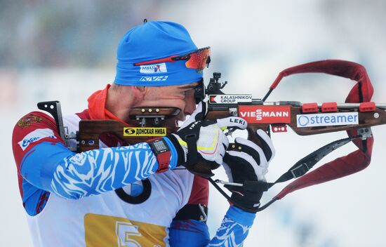 Биатлон. IV этап Кубка мира. Мужчины. Эстафета 