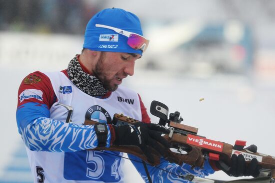 Биатлон. IV этап Кубка мира. Мужчины. Эстафета 