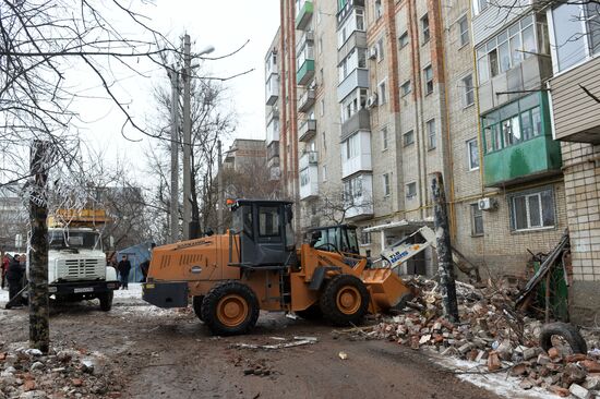 Взрыв бытового газа в жилом дома в Ростовской  области