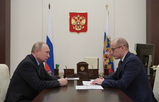 Президент РФ В. Путин встретился с главой Удмуртии А. Бречаловым