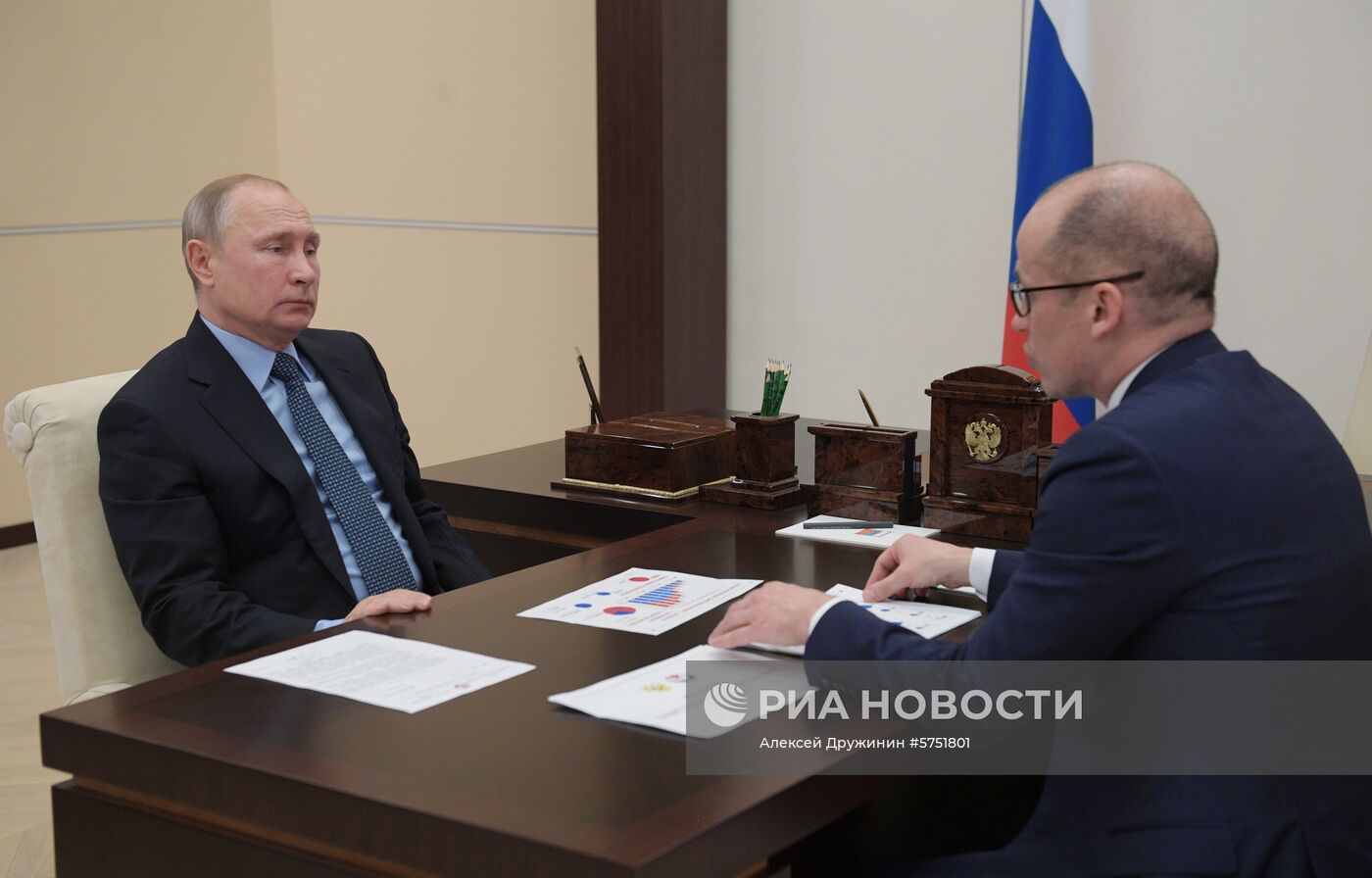 Президент РФ В. Путин встретился с главой Удмуртии А. Бречаловым