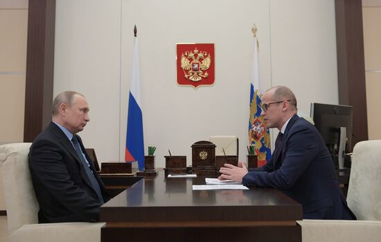 Президент РФ В. Путин встретился с главой Удмуртии А. Бречаловым