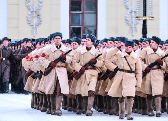 Репетиция парада в честь 75-летия снятия блокады Ленинграда 