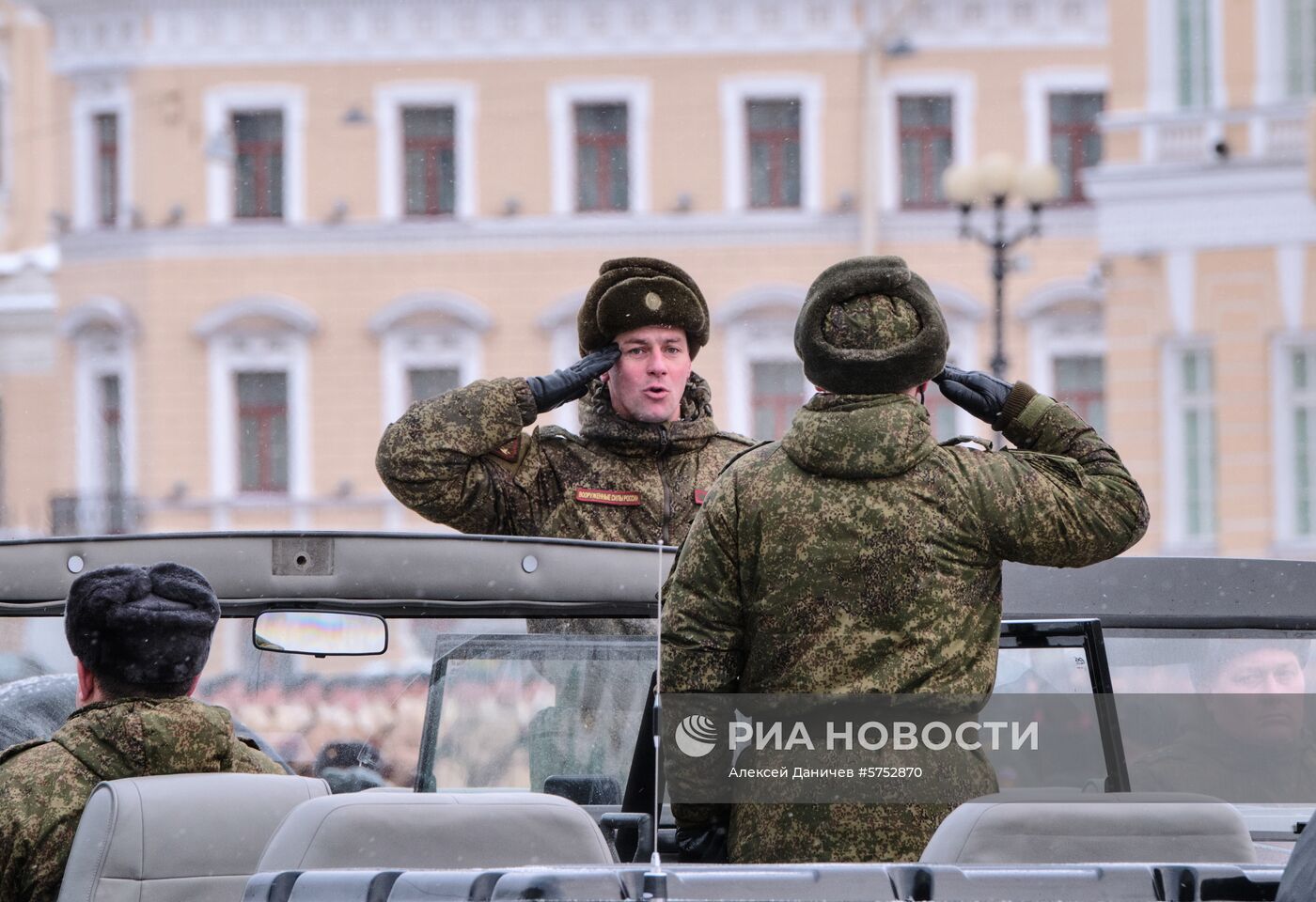 Репетиция парада в честь 75-летия снятия блокады Ленинграда 