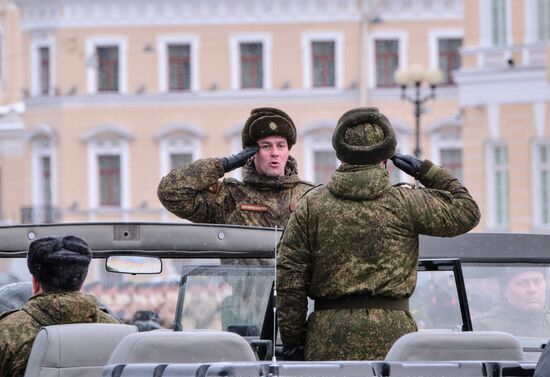 Репетиция парада в честь 75-летия снятия блокады Ленинграда 