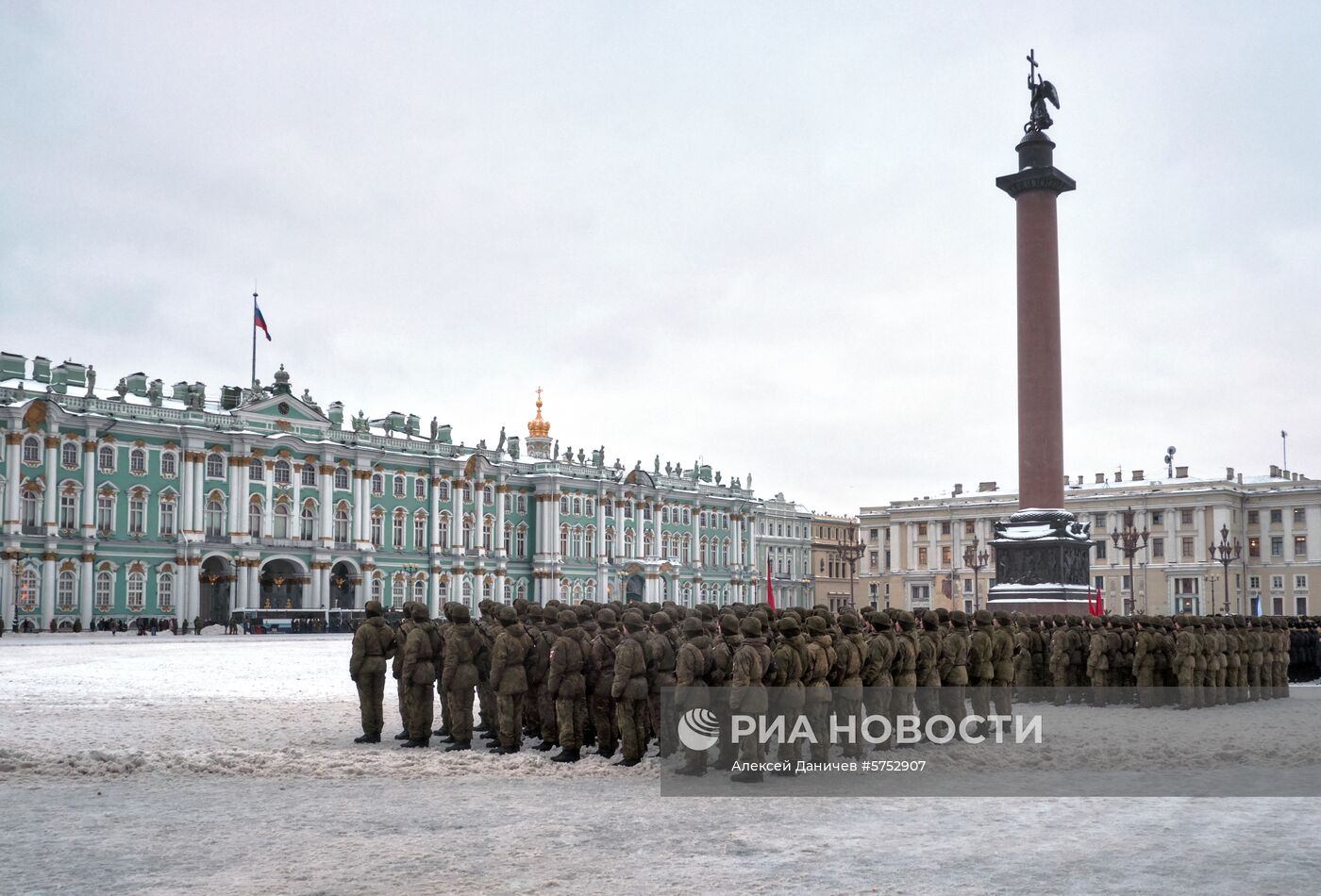 Репетиция парада в честь 75-летия снятия блокады Ленинграда 