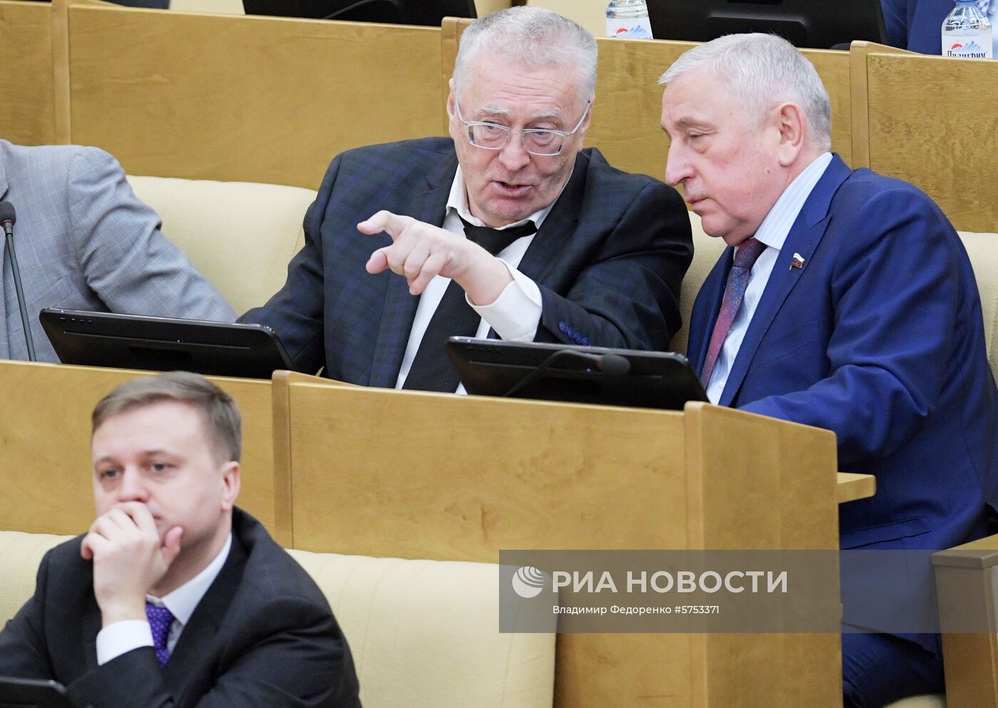 Пленарное заседание Госдумы РФ