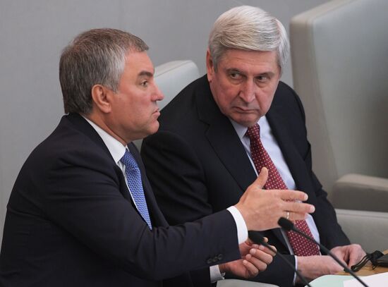 Пленарное заседание Госдумы РФ 