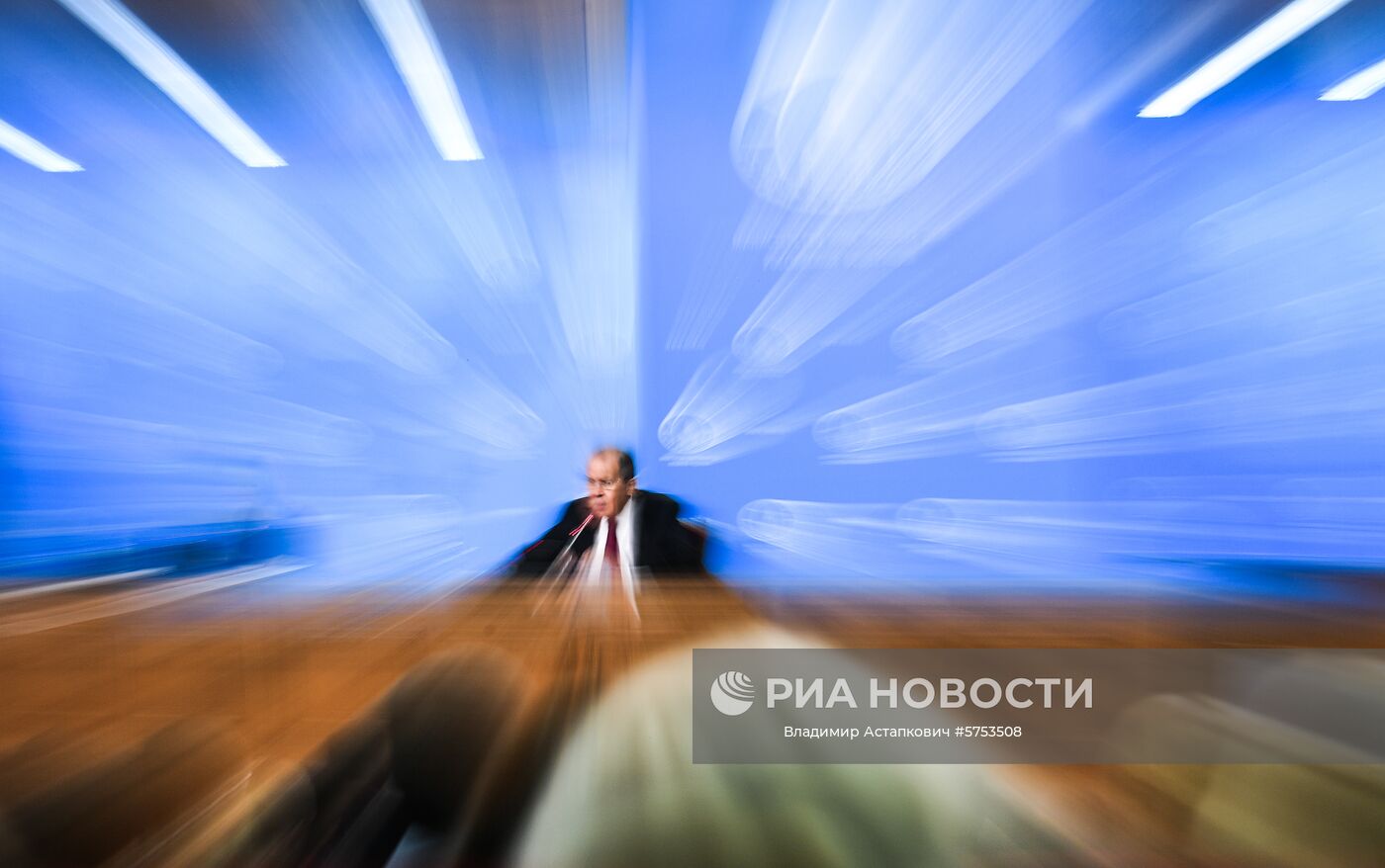 Министр иностранных дел РФ Сергей Лавров на пресс-конференции в Москве. Место: Россия, Москва. Автор: Владимир Астапкович/РИА Новости. Пресс-конференция главы МИД РФ С. Лаврова