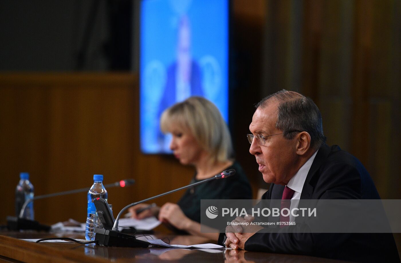 Министр иностранных дел РФ Сергей Лавров на пресс-конференции в Москве. Место: Россия, Москва. Автор: Владимир Астапкович/РИА Новости. Пресс-конференция главы МИД РФ С. Лаврова