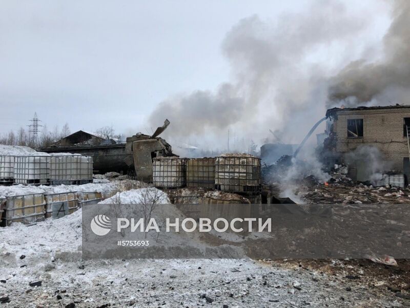 Взрыв на химзаводе в Кингисеппе