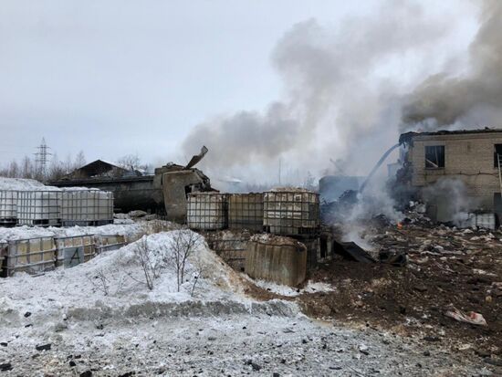 Взрыв на химзаводе в Кингисеппе