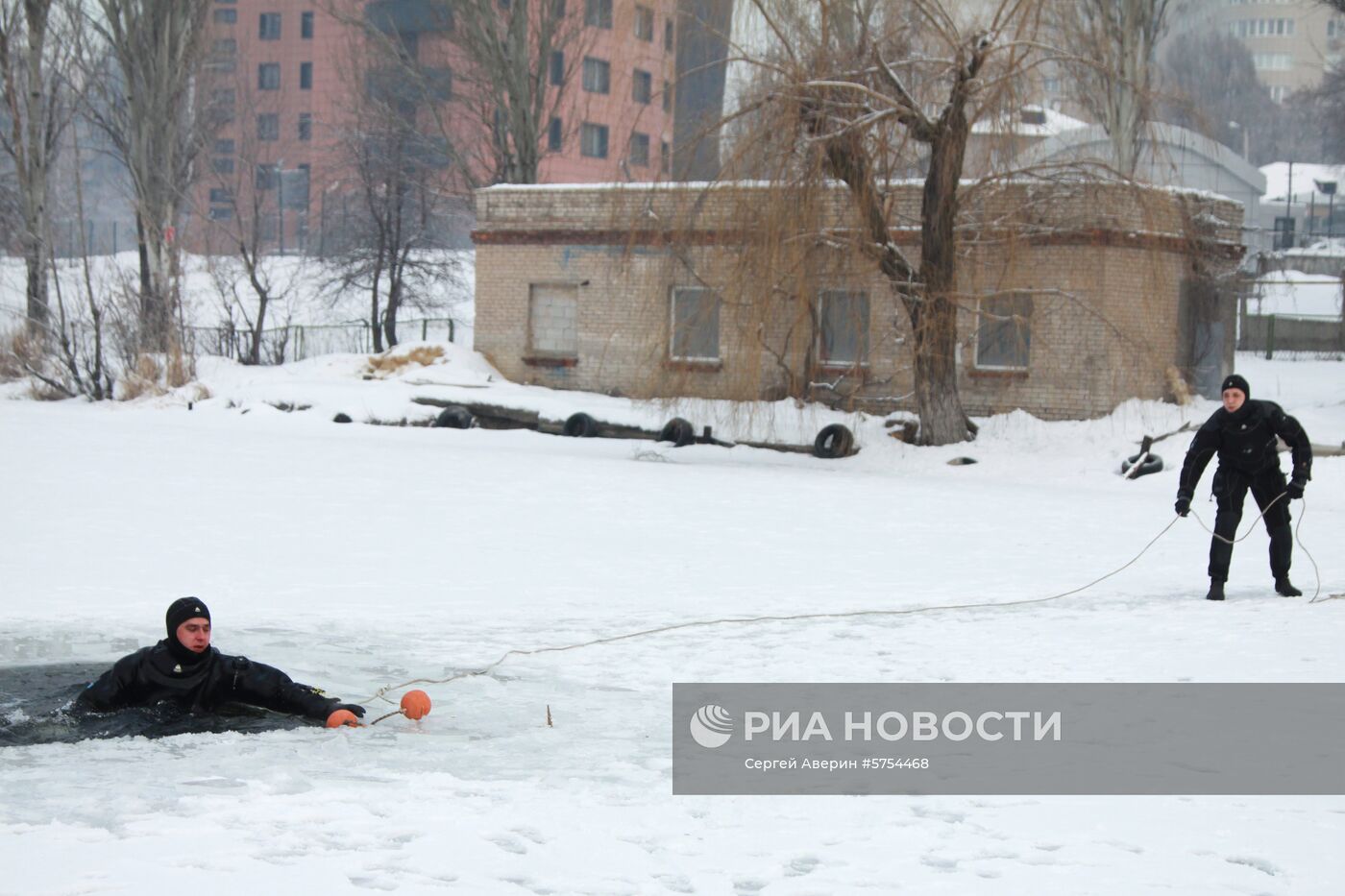 Учения МЧС в Донецке