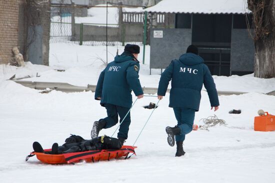 Учения МЧС в Донецке