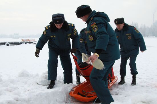 Учения МЧС в Донецке