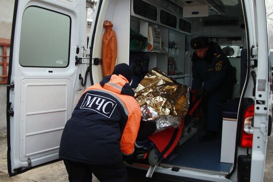 Учения МЧС в Донецке