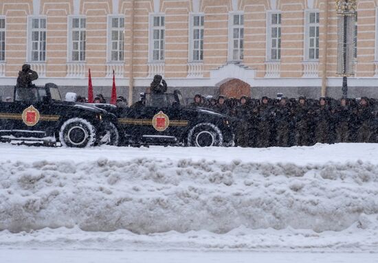 Репетиция парада в честь 75-летия снятия блокады Ленинграда