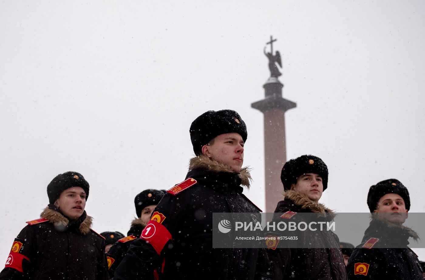 Репетиция парада в честь 75-летия снятия блокады Ленинграда