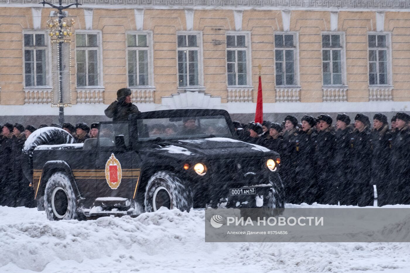 Репетиция парада в честь 75-летия снятия блокады Ленинграда