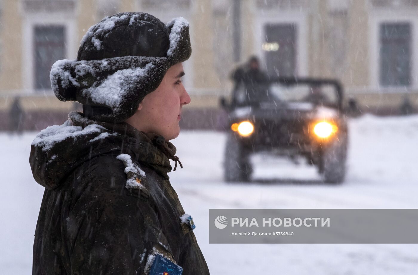 Репетиция парада в честь 75-летия снятия блокады Ленинграда