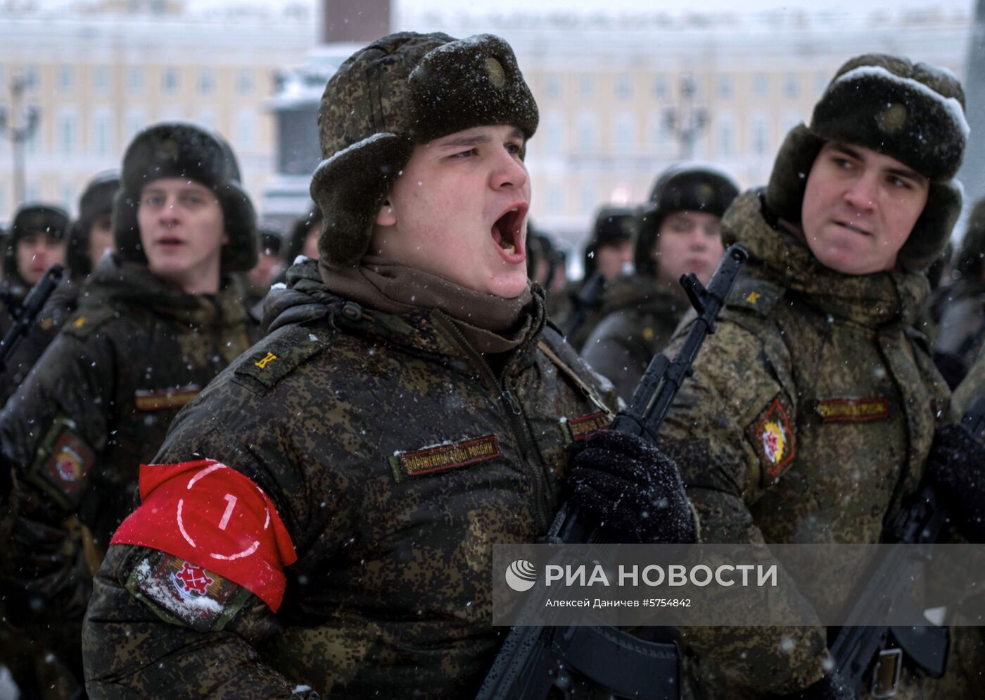 Репетиция парада в честь 75-летия снятия блокады Ленинграда