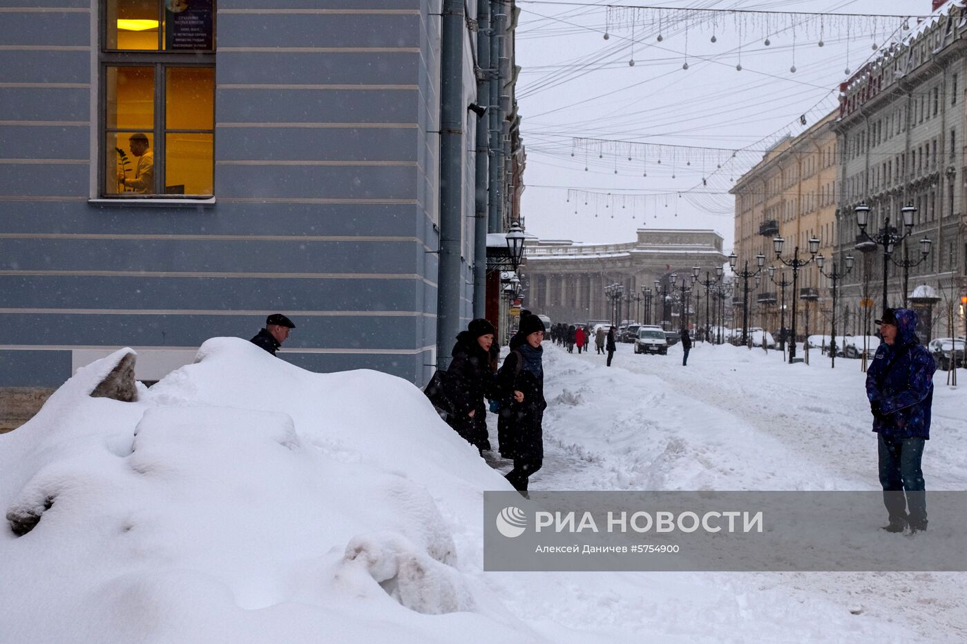 Снегопад в Санкт-Петербурге