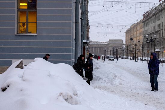 Снегопад в Санкт-Петербурге