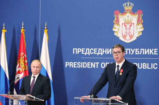 Официальный визит президента РФ В. Путина в Сербию