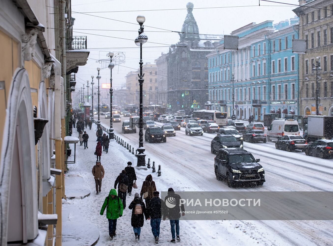 Снегопад в Санкт-Петербурге