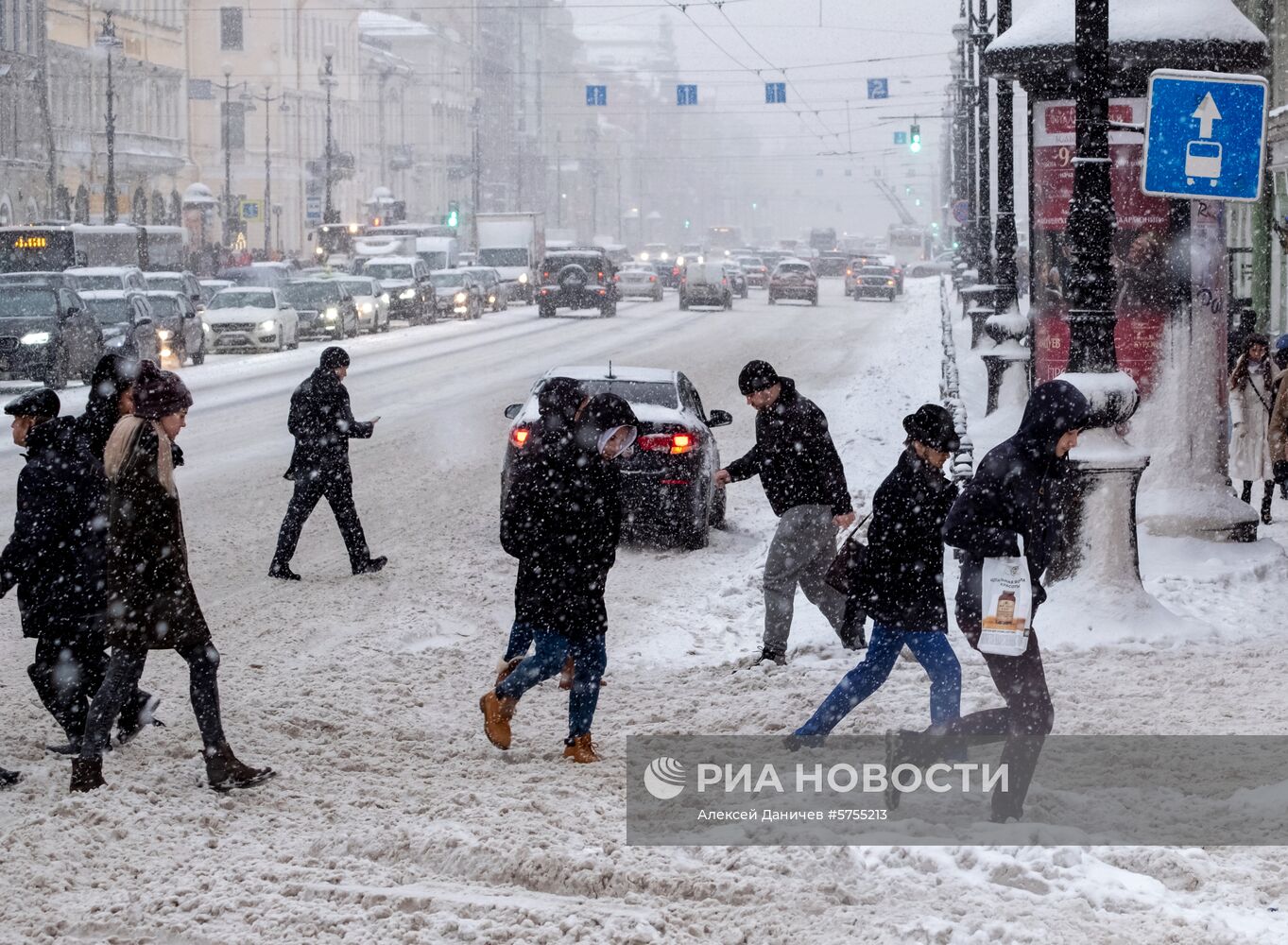 Снегопад в Санкт-Петербурге