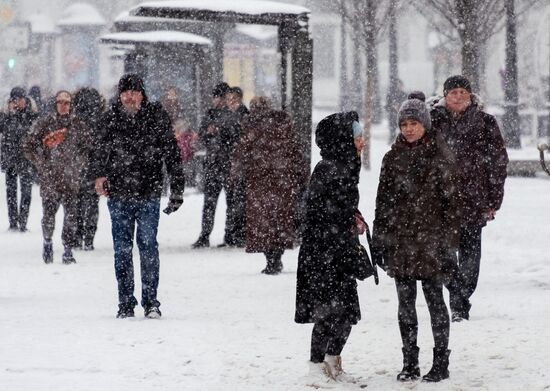 Снегопад в Санкт-Петербурге