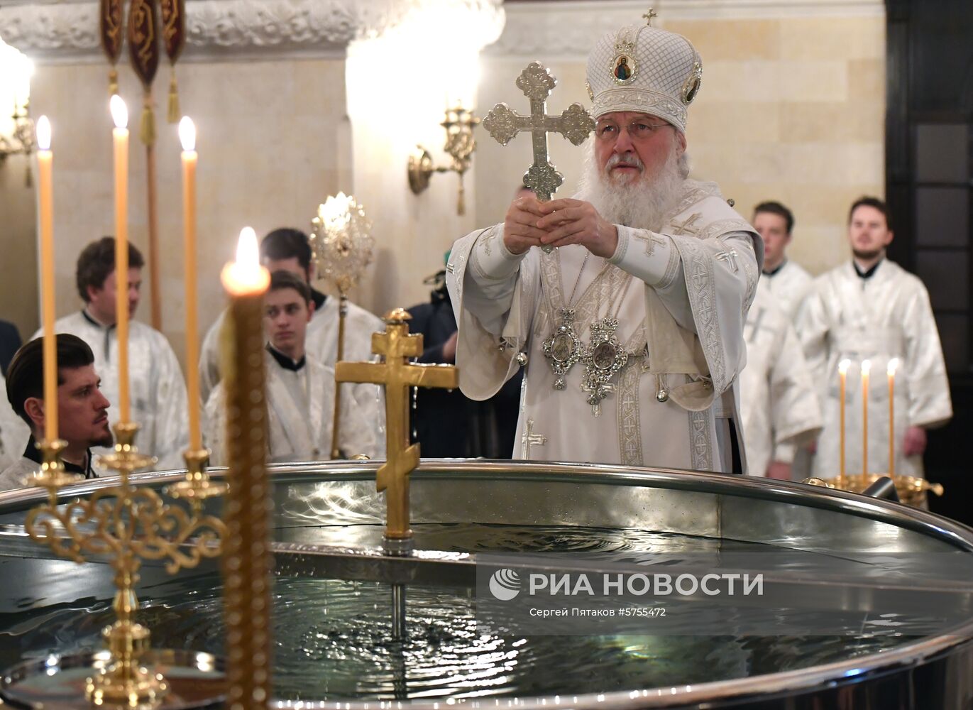 Патриаршее служение в Крещенский сочельник в храме Христа Спасителя